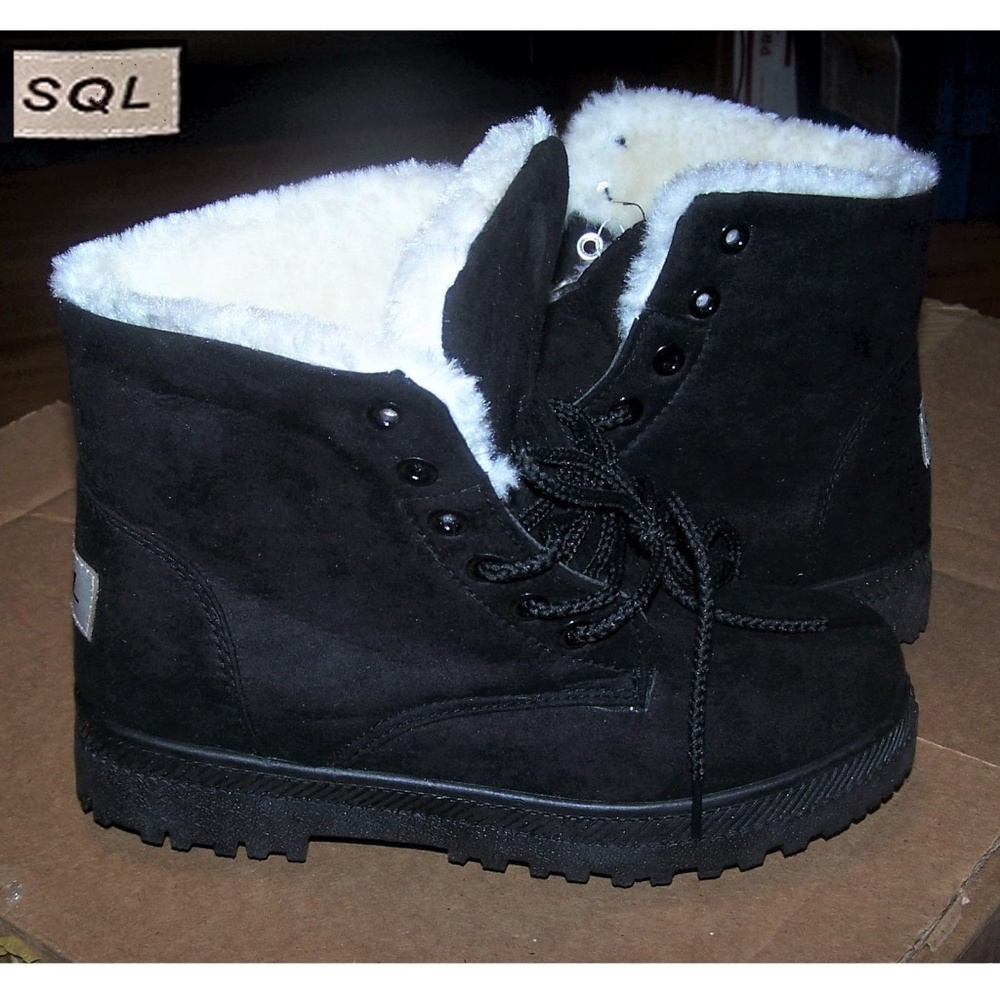 SQL Winter Fashion Fur Lined Ankle Boots